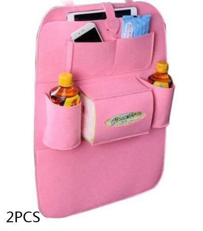 Multi-Purpose Auto Seat Organizer Bag Vehicle dealsniper-net Pink 2pcs