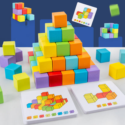 Three-Dimensional Space Thinking Toy Cube Building Block