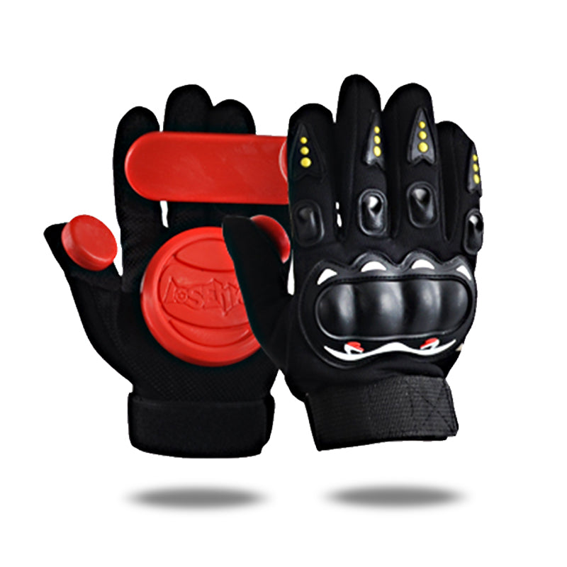 Downhill Skateboard Gloves Roller Long Board Slider Skateboard Turning Gloves Slide Brake Gloves Men dealsniper-net Red