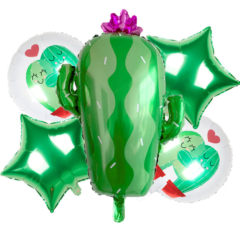 Tropical Plant Coconut Tree Cactus Aluminum Foil Balloon Gifts Holidays dealsniper-net 3style