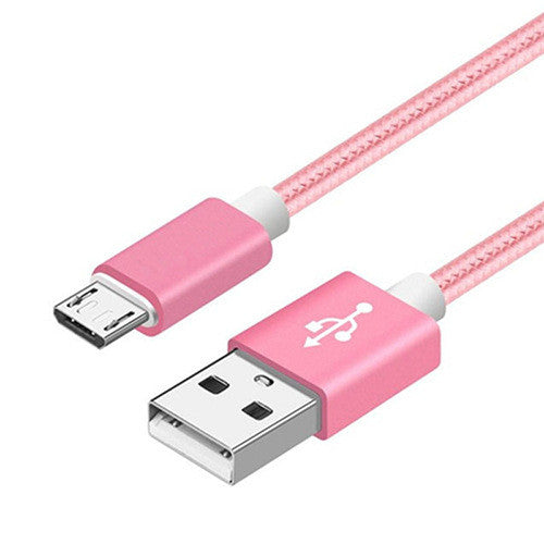 Compatible WithApple , Data Cable Nylon Braided V8 Charging Cable Phones dealsniper-net Rose Gold Android 0.25M