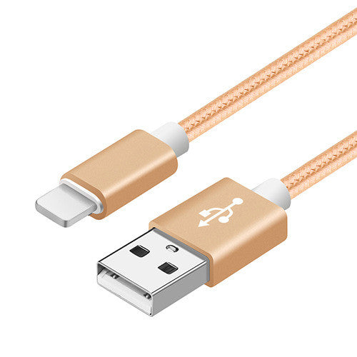 Compatible WithApple , Data Cable Nylon Braided V8 Charging Cable Phones dealsniper-net Gold Lighting 0.25M