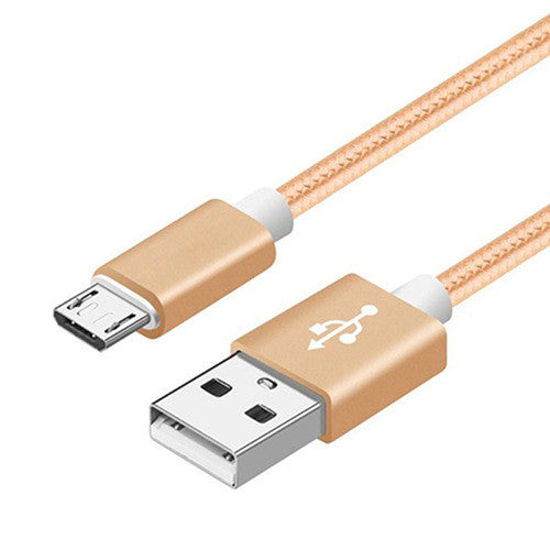 Compatible WithApple , Data Cable Nylon Braided V8 Charging Cable Phones dealsniper-net Gold Android 0.25M