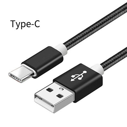 Compatible WithApple , Data Cable Nylon Braided V8 Charging Cable Phones dealsniper-net Black Typec 0.25M