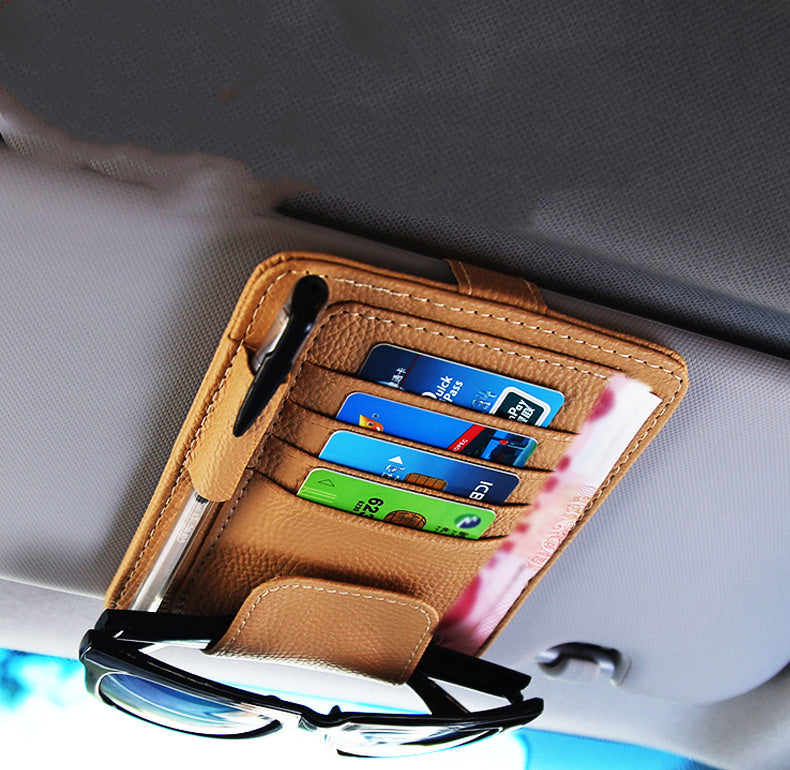 Multifunctional Leather Car Storage Bag For Automobile Vehicle dealsniper-net