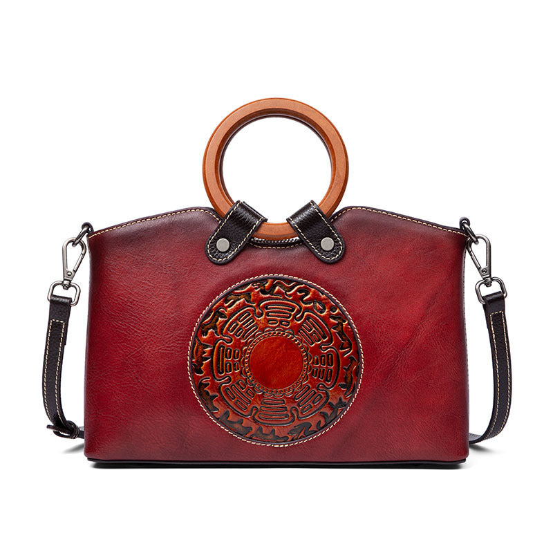 Fashion Vintage Designer Ladies Bags Genuine Leather Womens Handbags For Women Shoulder Bag Women dealsniper-net Oldstyle red