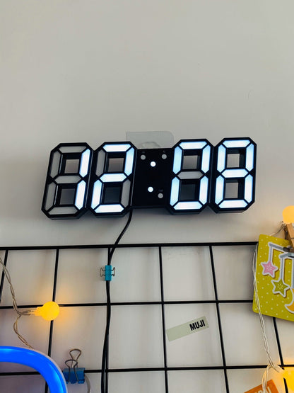 3D Luminous LED Digital Clock, Simple And Versatile At Home House DealSniper.net Bold white Power plug