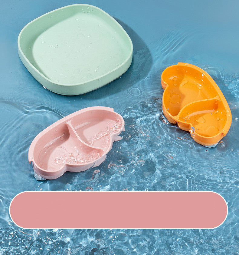 Ins Portable Silicone Sucker Plate Food Self Feeding