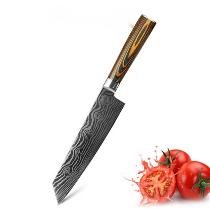 Mascus Knife Set, Laser Grain Stainless Steel Kitchen Knife, 6-piece Set Kitchen DealSniper.net D 1PCS