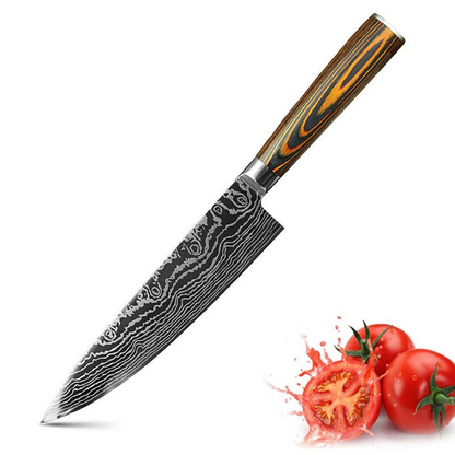 Mascus Knife Set, Laser Grain Stainless Steel Kitchen Knife, 6-piece Set Kitchen DealSniper.net E 1PCS