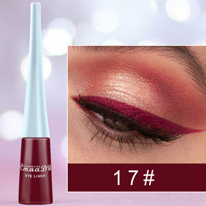17 Color Liquid Eyeliner Matte Quick-Drying Color Eyeliner Beauty Gym From House 17 Style