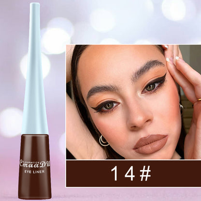 17 Color Liquid Eyeliner Matte Quick-Drying Color Eyeliner Beauty Gym From House 14 Style