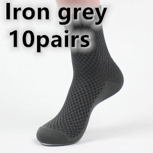 Socks men's new bamboo fiber men's socks Men dealsniper-net Iron grey 10pairs