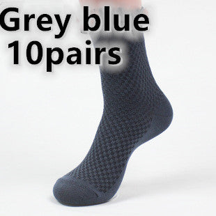 Socks men's new bamboo fiber men's socks Men dealsniper-net Grey blue 10pairs