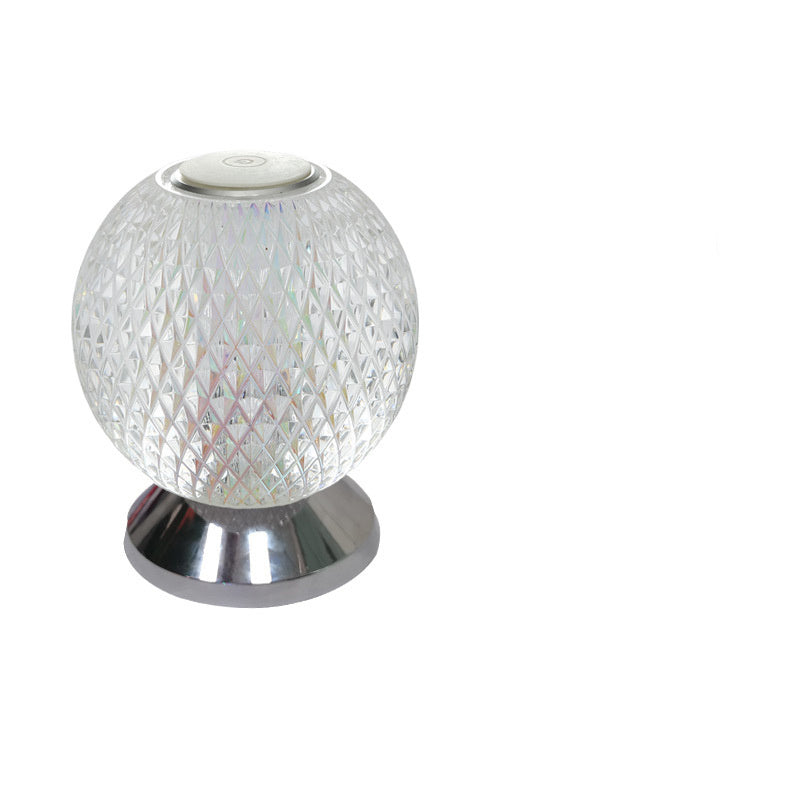 Acrylic Crystal LED Bedside Lamp RGB Touch Switch Desk Lamp Home Decor DealSniper.net Color USB