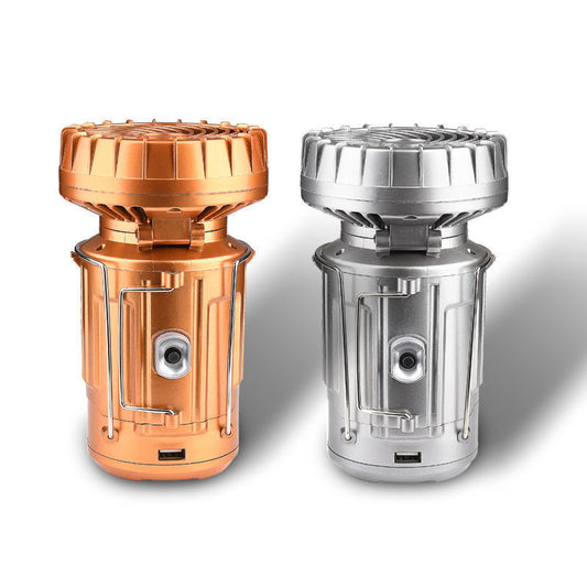 6 In 1 Portable Outdoor LED Camping Lantern With Fan Outdoor Gym From House