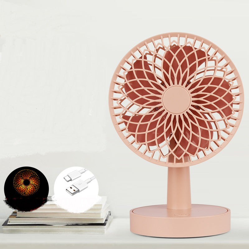 New Style Shaking Head Desktop Charging Fan Gadgets Gym From House Coral powder USB
