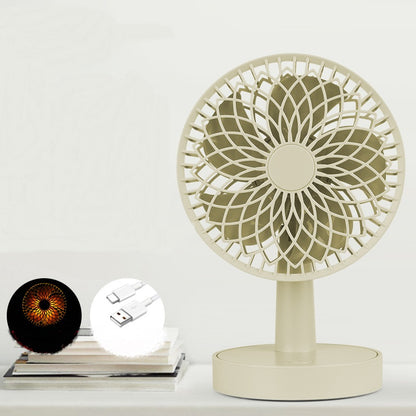 New Style Shaking Head Desktop Charging Fan Gadgets Gym From House Mocha green USB