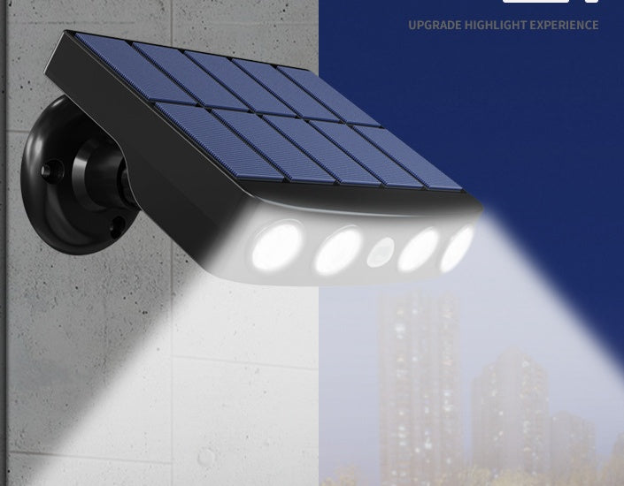 The New Solar Wall Light LED Can Rotate House dealsniper-net Black Warm light