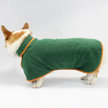 Pet Puppy Clothes Bathing Robe Neck Pet Clothes Pets Gym From House
