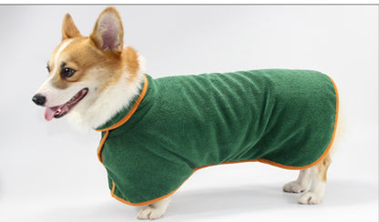 Pet Puppy Clothes Bathing Robe Neck Pet Clothes Pets Gym From House