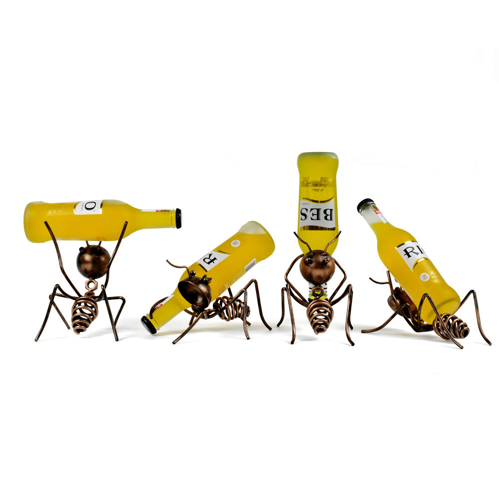 Creative Ant Animal Iron Wine Rack Bottle Holder Poised Cabinet Kitchen DealSniper.net