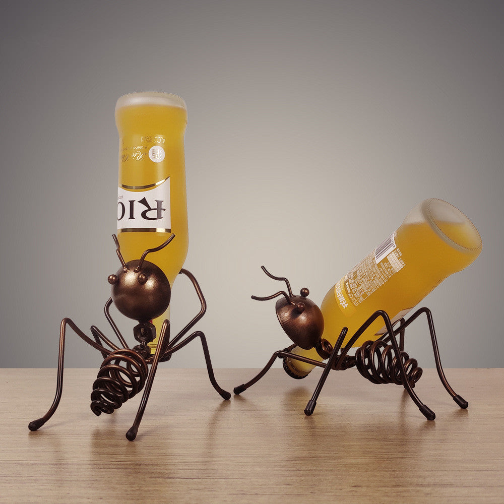 Creative Ant Animal Iron Wine Rack Bottle Holder Poised Cabinet Kitchen DealSniper.net