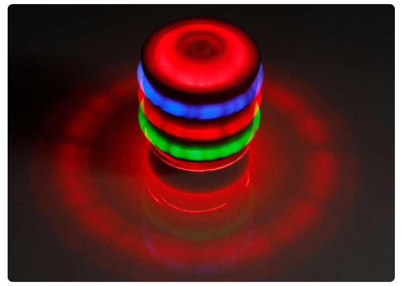 Colorful Flash LED Light Spinning Top Laser Music Gyroscope Gifts