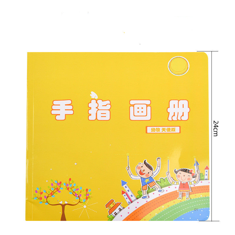 New Hot Selling Kindergarten Finger Print Mud Non-toxic Washable Pigment Kids DealSniper.net Finger Picture Book Angel Edit