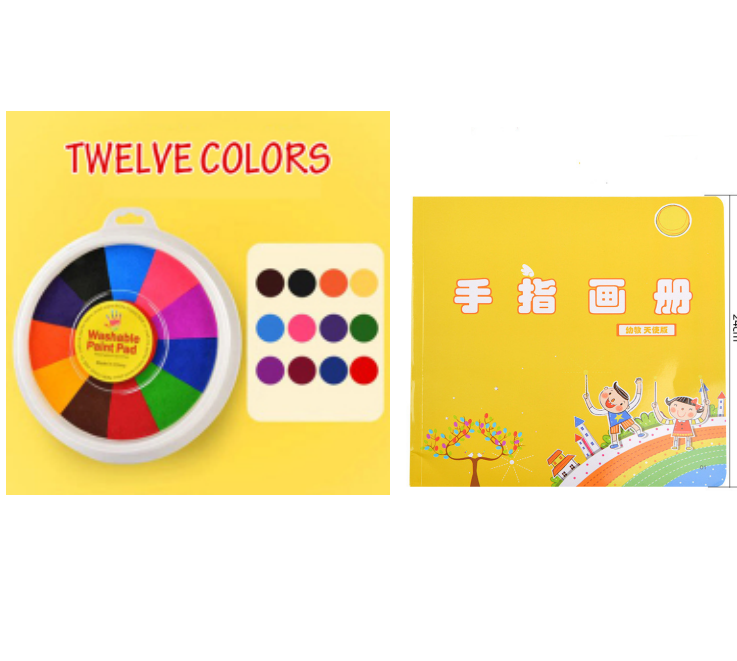 New Hot Selling Kindergarten Finger Print Mud Non-toxic Washable Pigment Kids DealSniper.net B set