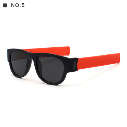 Polarized Folding Wrist Sunglasses With New Strange Bracelet