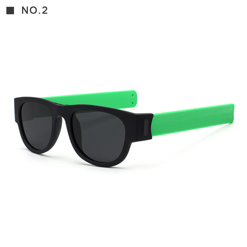 Polarized Folding Wrist Sunglasses With New Strange Bracelet