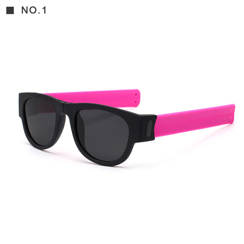 Polarized Folding Wrist Sunglasses With New Strange Bracelet