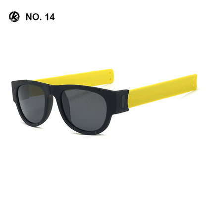 Polarized Folding Wrist Sunglasses With New Strange Bracelet