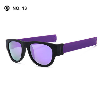 Polarized Folding Wrist Sunglasses With New Strange Bracelet