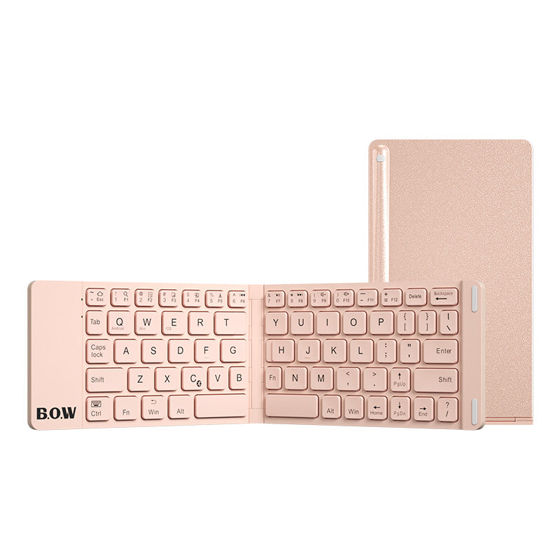 New Style Folding Bluetooth Keyboard And Mouse Set Wireless Mute Portable Keyboard For Business And Travel Electronic dealsniper-net