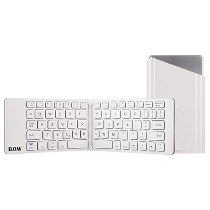 New Style Folding Bluetooth Keyboard And Mouse Set Wireless Mute Portable Keyboard For Business And Travel Electronic dealsniper-net Elegant white USB