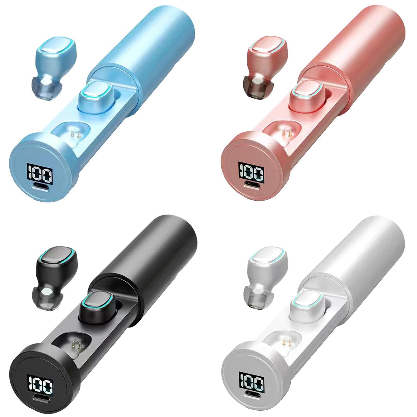 Digital Display Touch HiFi Binaural Wireless Bluetooth Headset Electronics dealsniper-net