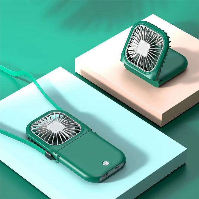 Hands-free Neck-Fan Band Hands-Free Hanging USB Rechargeable Dual Cooling Fan Mini Air Cooler Summer Portable Foldable Fan Outdoor DealSniper.net