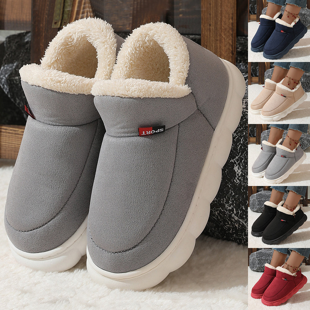 Winter Plush Cotton Shoes Women Men Warm Suede House Men DealSniper.net