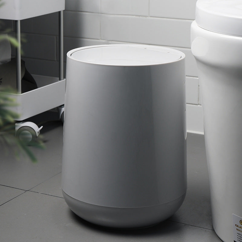Home Living Room Press Nordic Trash Can Creative Cover House DealSniper.net
