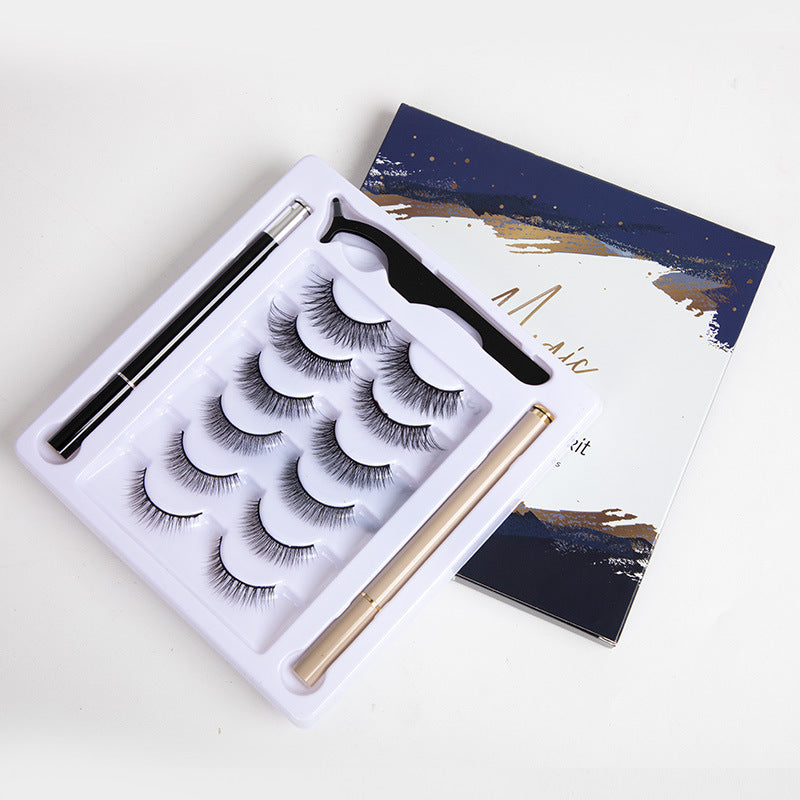 Natural Eyeliner Black Transparent Self-adhesive False Eyelashes