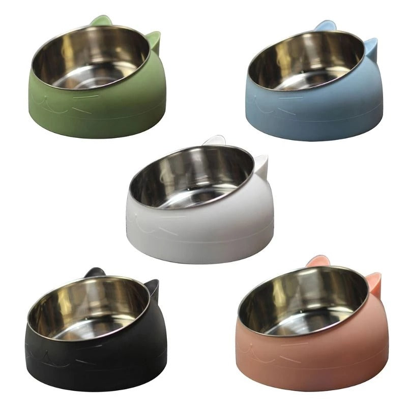 Protective Cervical Cat Bowl Oblique Mouth Pet Bowl Pets DealSniper.net