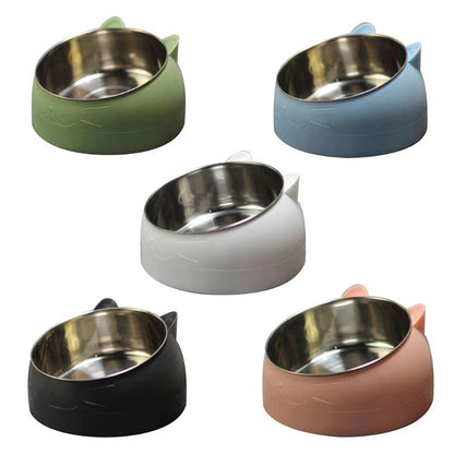 Protective Cervical Cat Bowl Oblique Mouth Pet Bowl Pets DealSniper.net