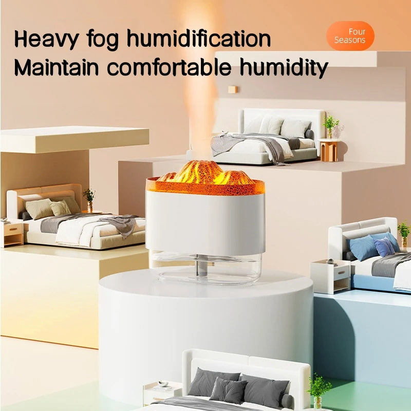 USB Volcano Air Humidifier 300ML Ultrasonic Mist Maker House dealsniper-net