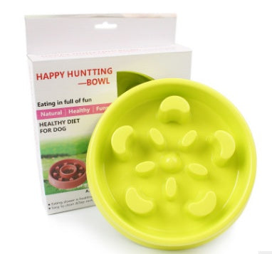 Anti-choke Bowl Plastic Dog Bowl Healthy Feeder Pets dealsniper-net Green D