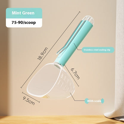 Transparent And Graduated Measuring Pet Food Spoon Pets BlenderJuice.com CJ Mint Green