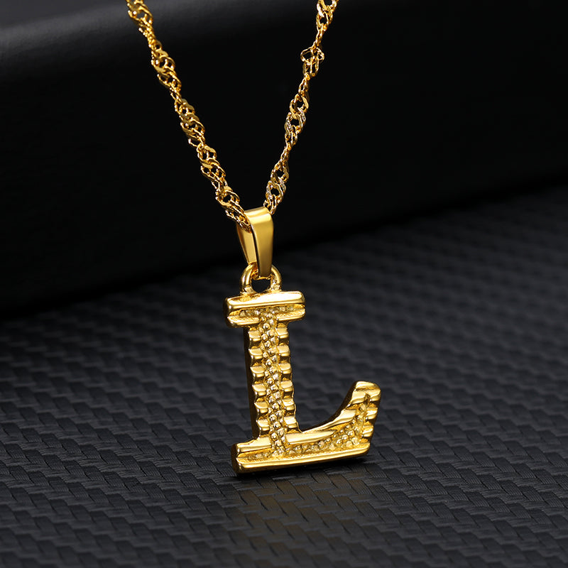 26 letters gold-plated pendant necklace Jewelry dealsniper-net L