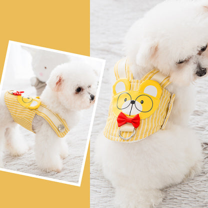 Cute Pet Dog Harness Leash Set Pets Gym From House Yellow bear L