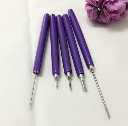 Quilling Paper Long And Short Needle Roll Paper Pen Hobby dealsniper-net Purple 5 pieces
